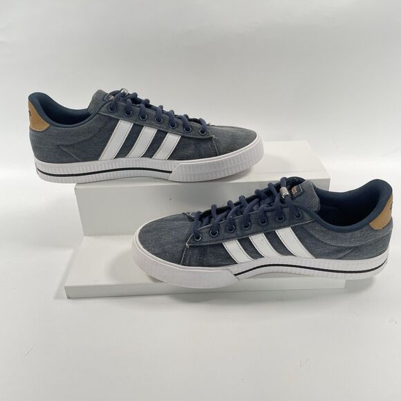 Adidas Daily 3.0 Mens Shoes Navy White Canvas Skateboarding GY8115 Size 8 - Picture 4 of 9